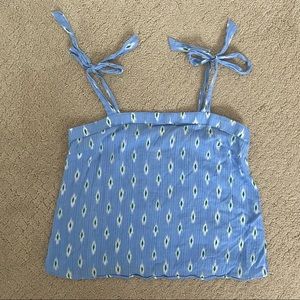 JCrew Womens Chambray Patterned Tank Top with bows